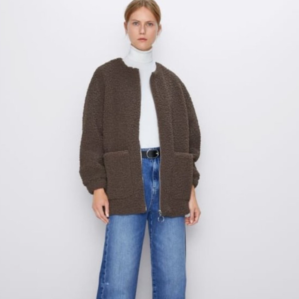 🩷❤️🧡Zara Faux Shearling Teddy Coat (SO SOFT)
